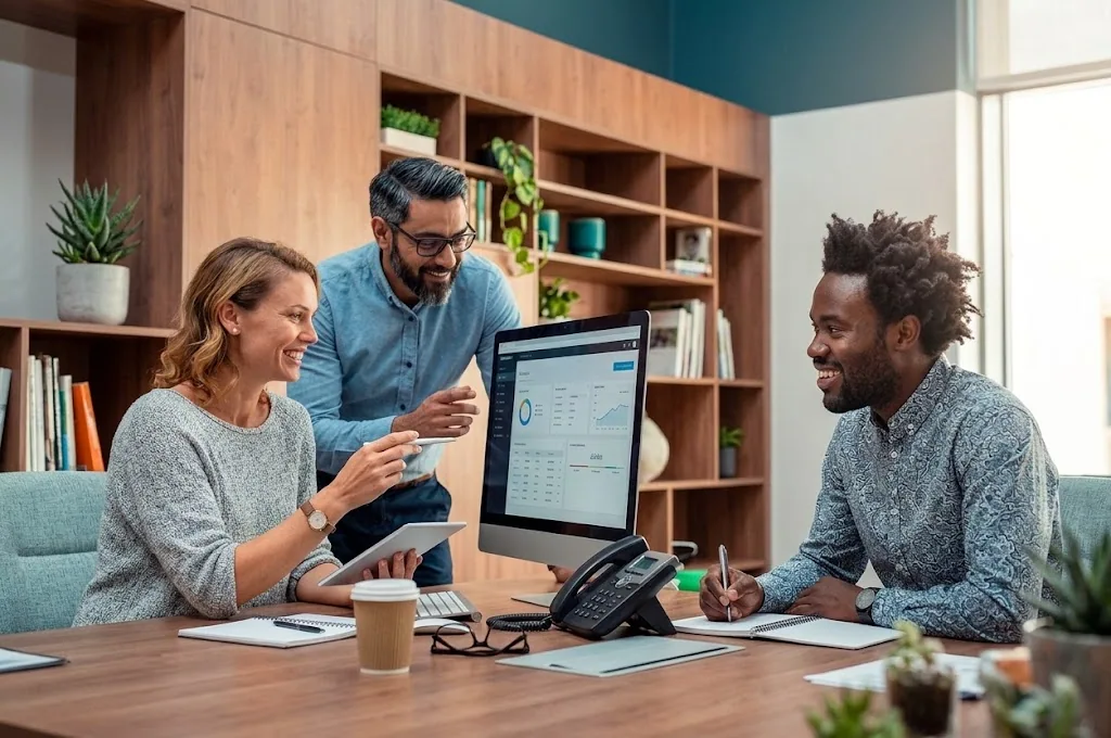 Personas trabajando juntas en el desarrollo de un proyecto